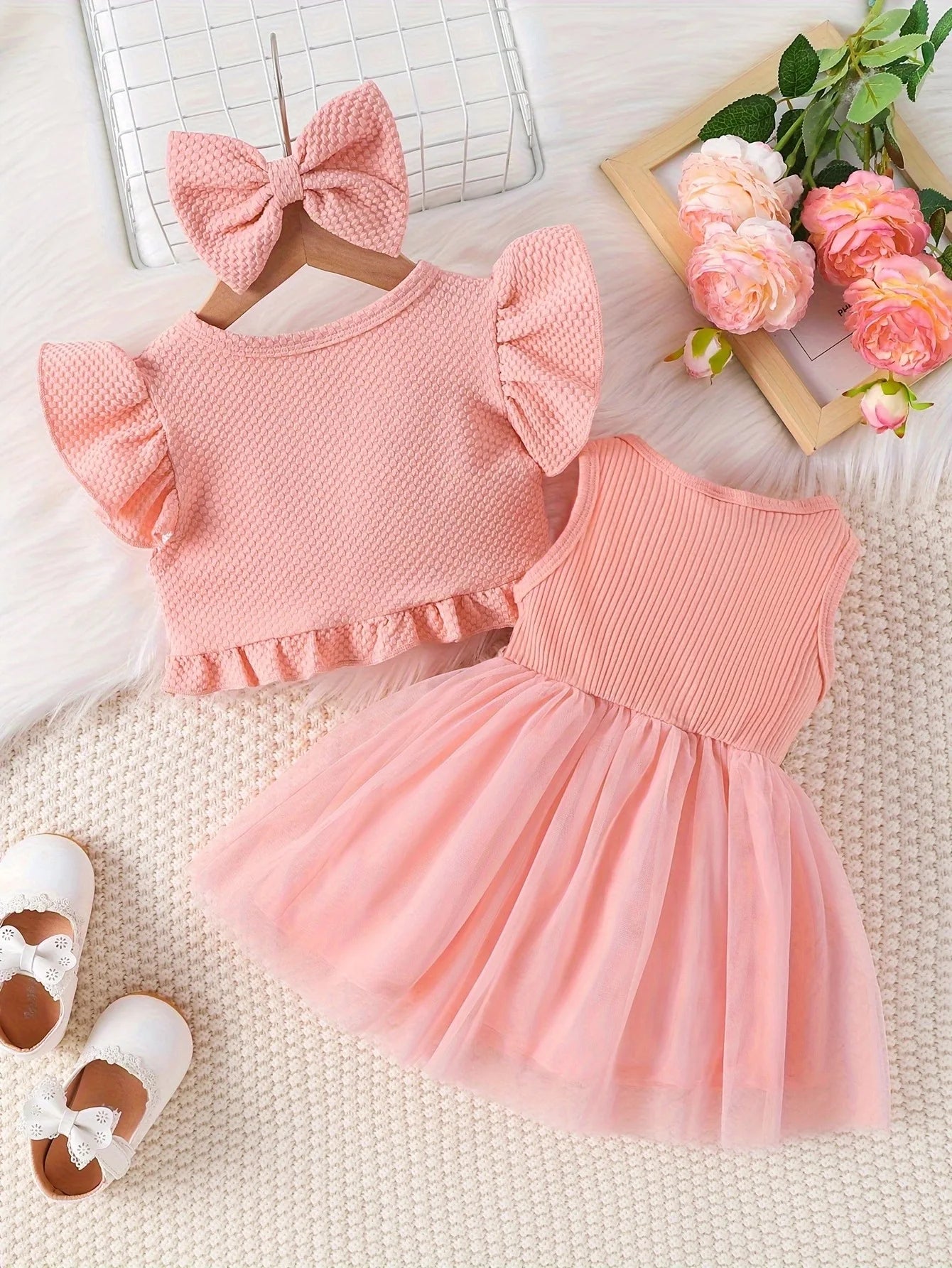 Vestido Flores com Colete