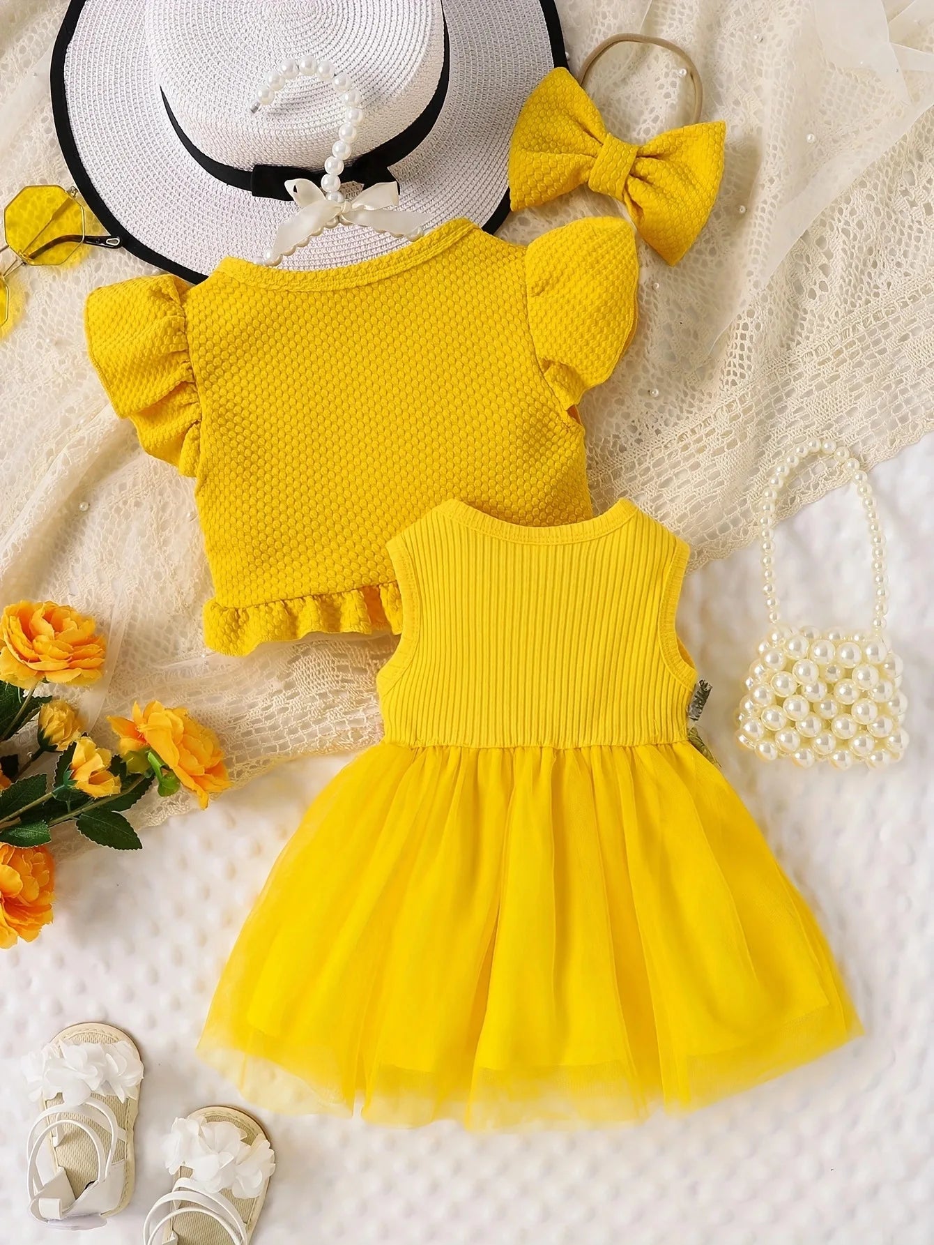Vestido Flores com Colete