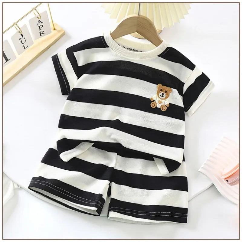 Conjunto Listrado Ursinho