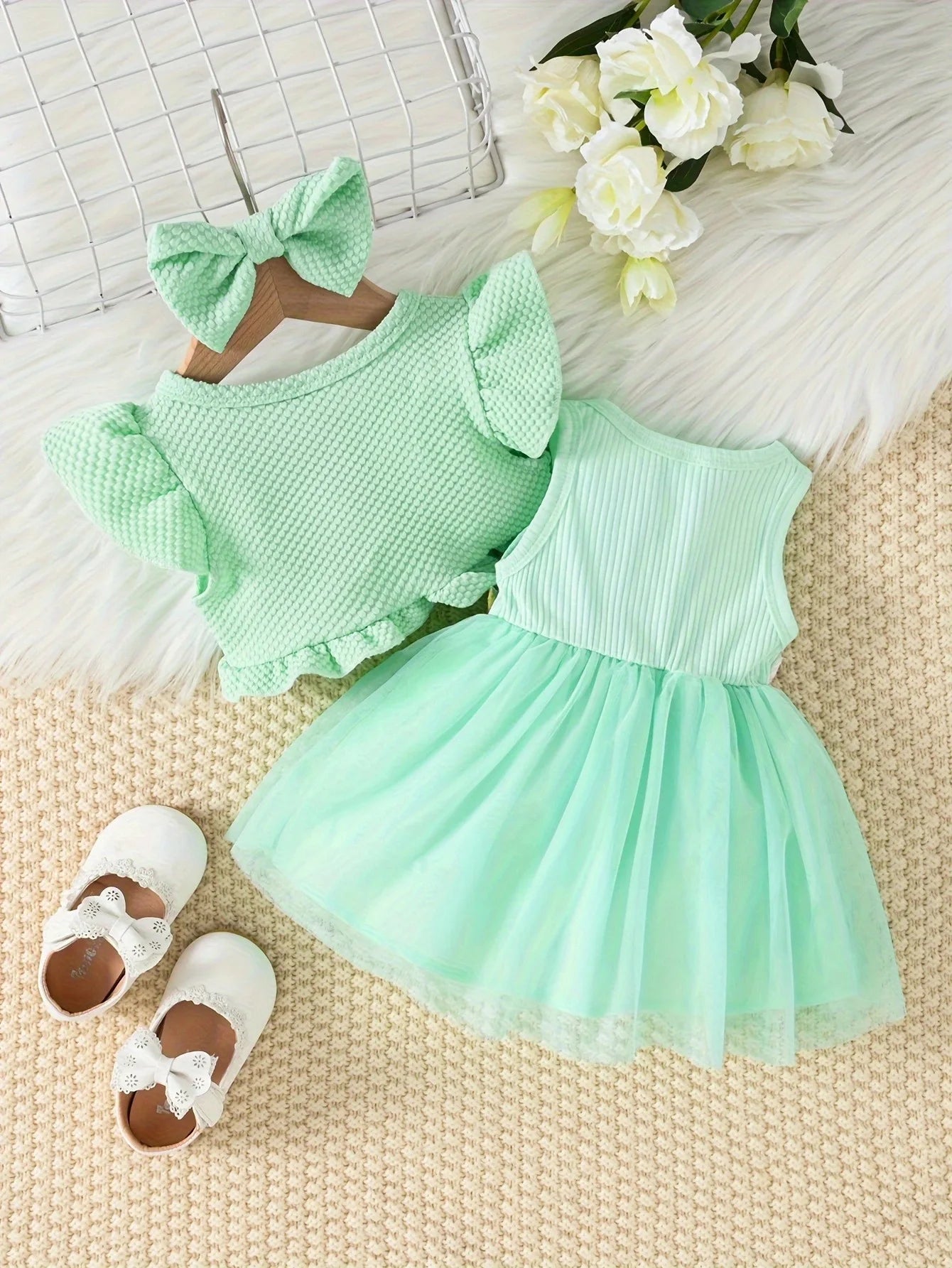 Vestido Flores com Colete