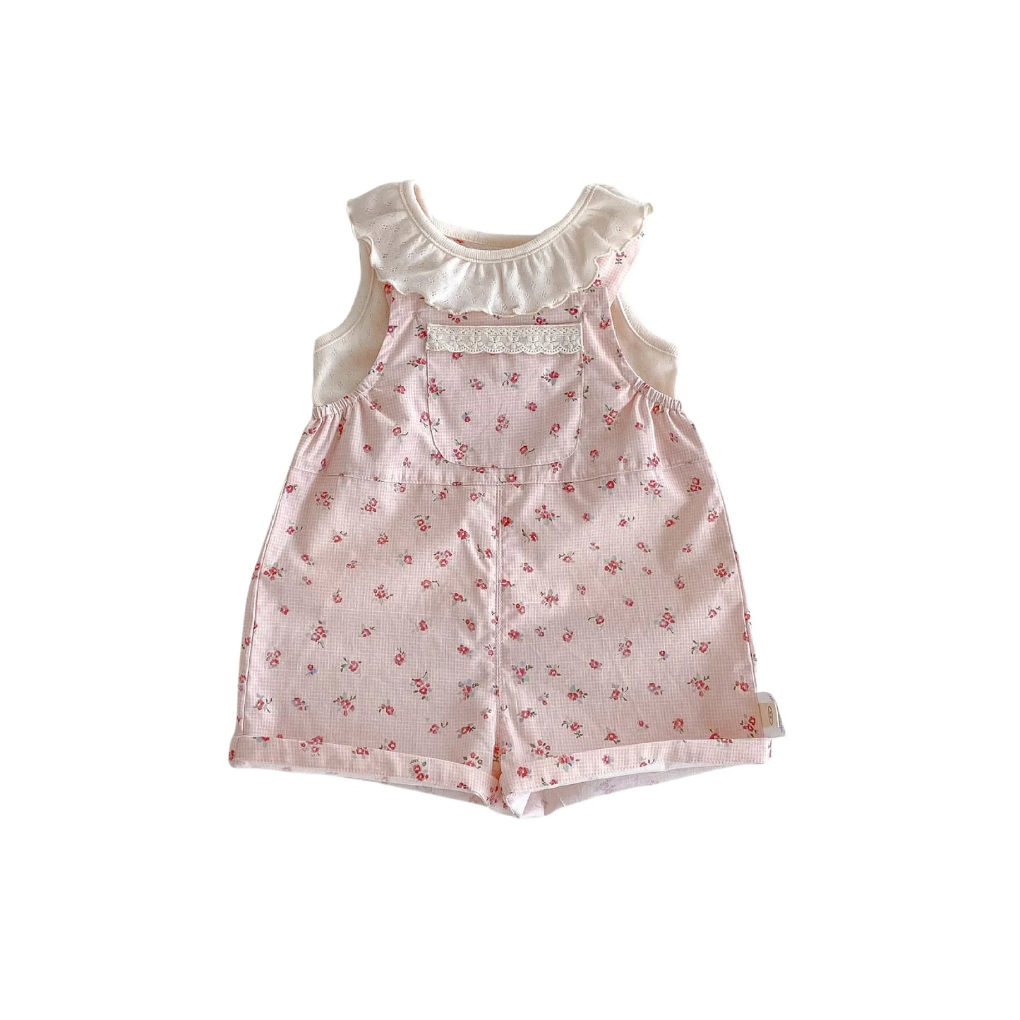Conjunto Jardineira Floral