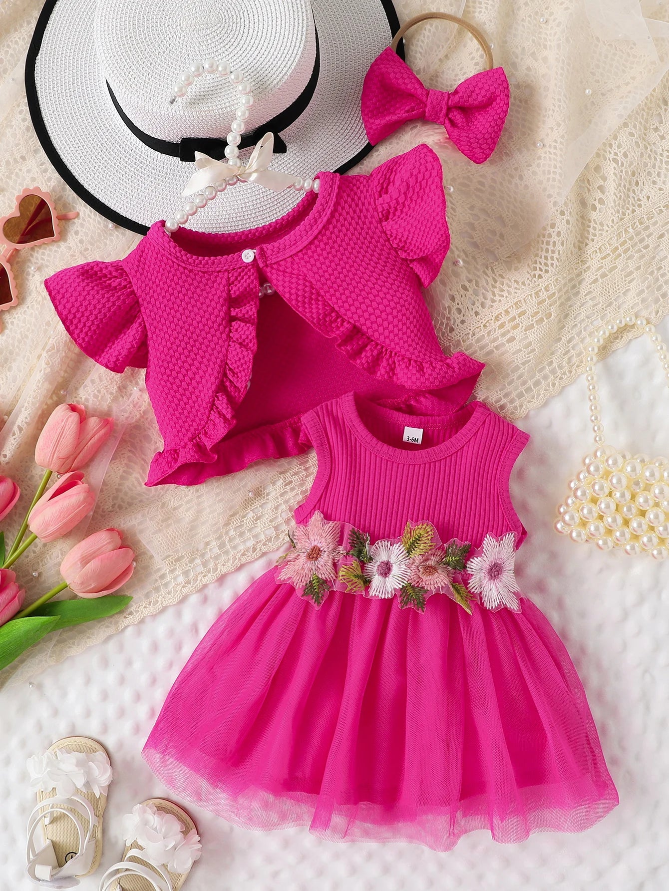 Vestido Flores com Colete