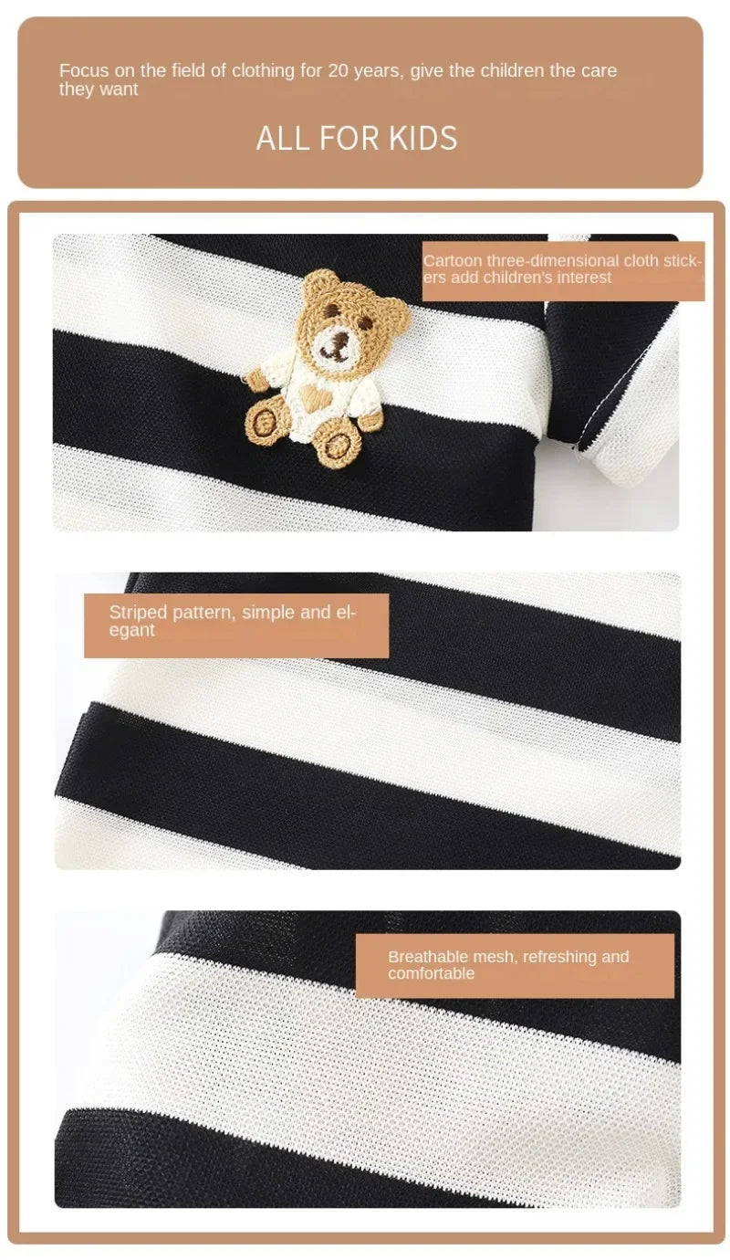 Conjunto Listrado Ursinho