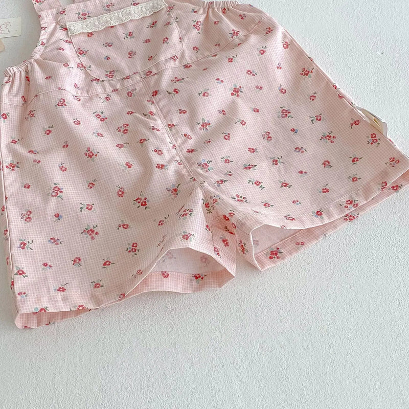 Conjunto Jardineira Floral