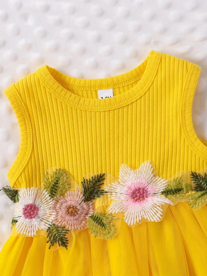 Vestido Flores com Colete