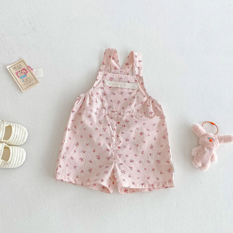 Conjunto Jardineira Floral