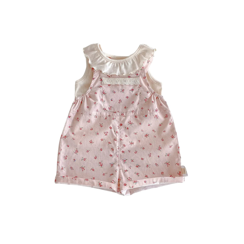 Conjunto Jardineira Floral