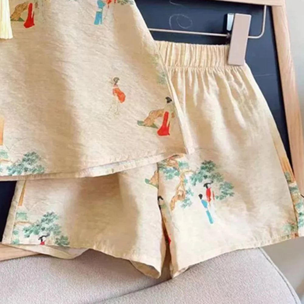 Conjunto Estampado Gola Alta