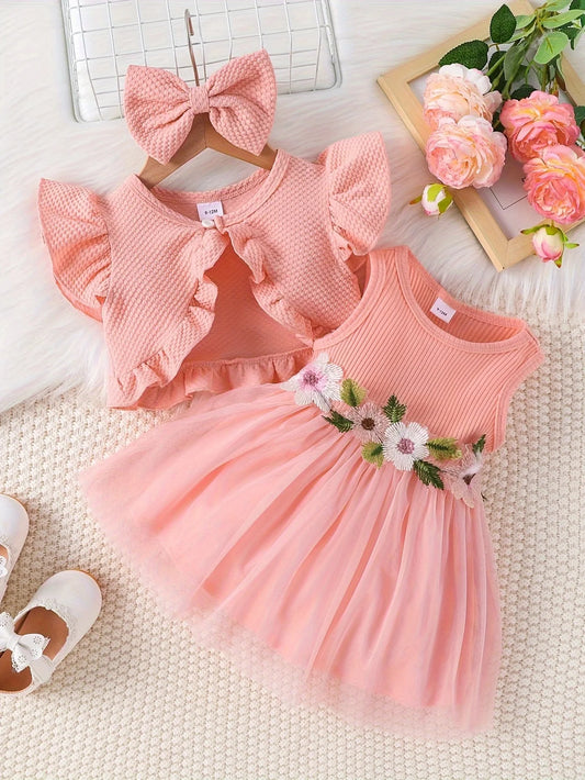 Vestido Flores com Colete